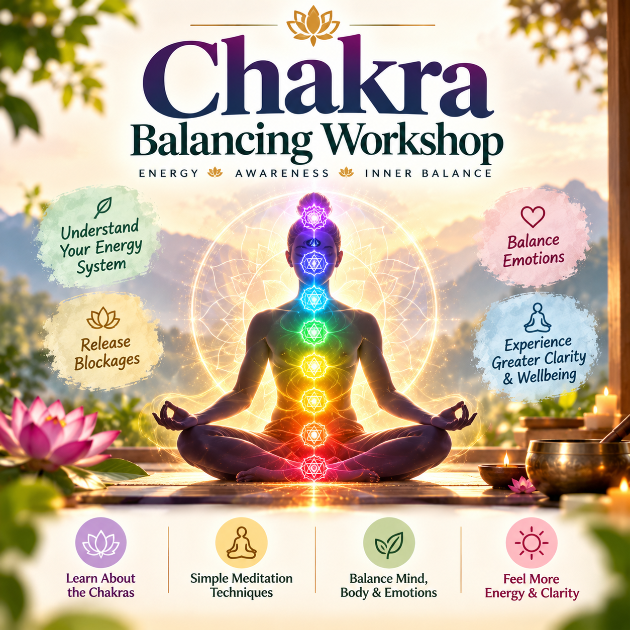 Chakra Balancing Workshop Poster