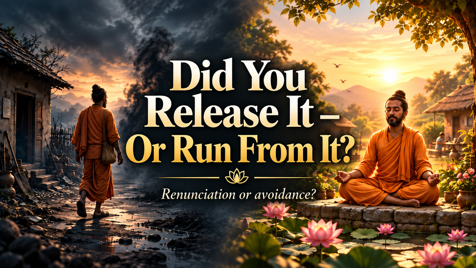 Renunciation or avoidance: did you release it or run from it?